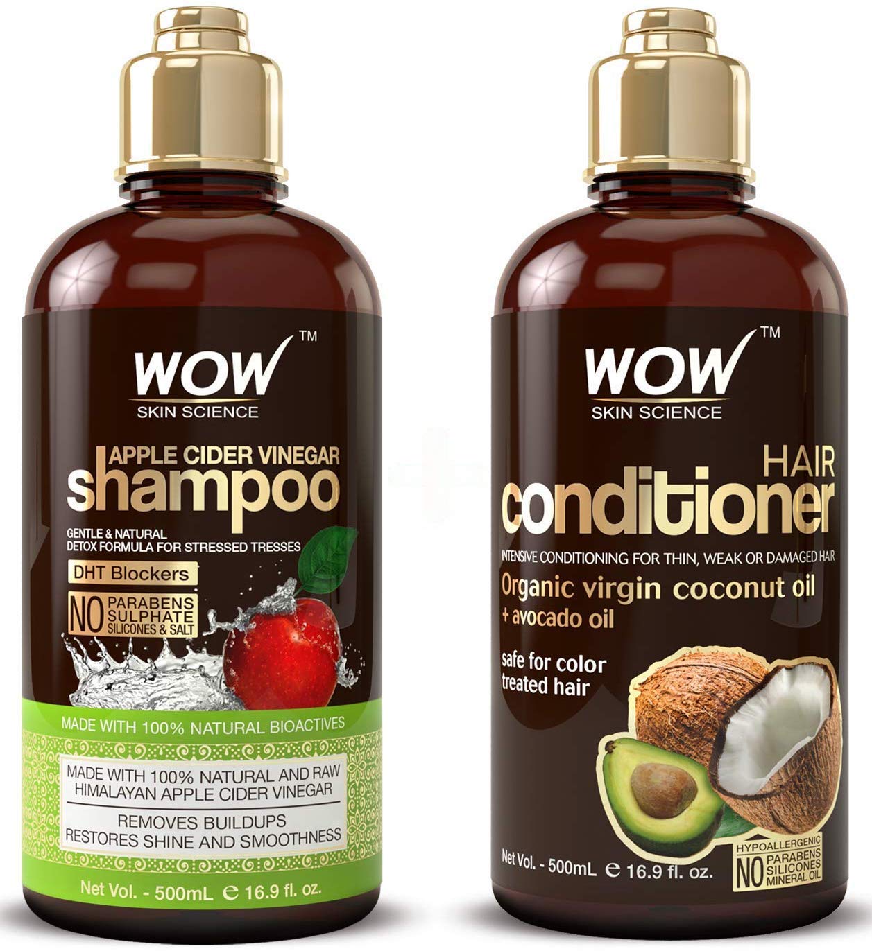 WOW Apple Cider Vinegar Shampoo & Hair Conditioner Set